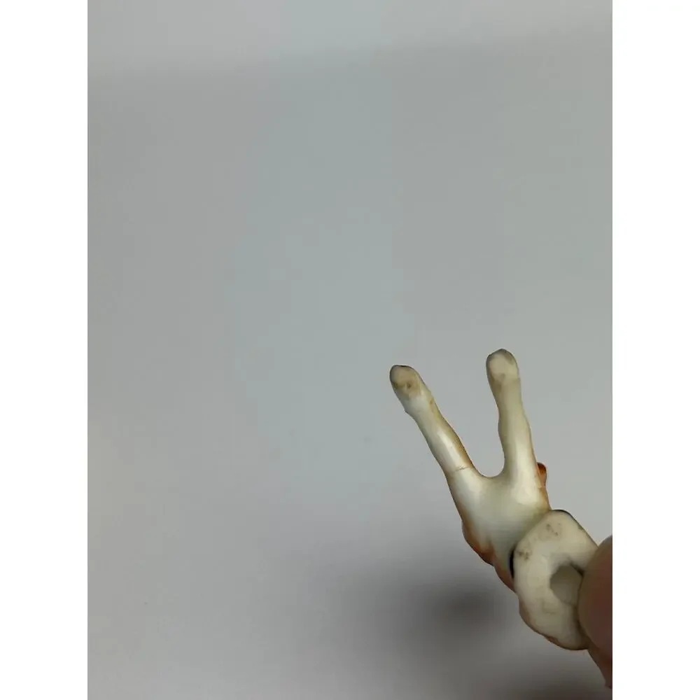 Vintage set miniature horses bone china chestnut brown figurines 1” and 2” flaw